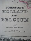 Original Handcolored 1863 Johnson Map Holland Belgium Amsterdam Brussels Leyden