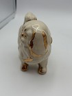 Vtg Japan Porcelain Ceramic White  Gold Pekingese Dog Animal Figurine 4   