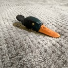 Vintage Antique Duck Clip Judd Cast Iron Wall Mount Painted W  Yellow Glass Eyes