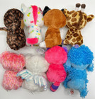 Lot Of 8 Beanie Boo Plush Fox Owl Unicorn Koala Giraffe Dog Stuffed Animal