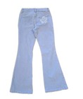 There Abouts Girls Size 12 Light Wash Flare Mid-rise Flower Jeans