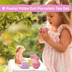 Tea Set For Little Girls 13 Pcs Porcelain Tea Set For Kids Tea Time Includes Tea