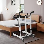 Patient Lift Transfer Chair Bathroom Wheelchair W  180   Split Seat And Commode