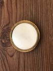 Vintage Green Celluloid Antique Gold Compact With Mirror On Bottom