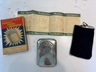 Vintage Vtg Peterson s Pocket Hand Warmer W  Original Cloth Cover Box   Manual