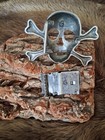 Skull   Crossbones Metal Belt Buckle Combo 