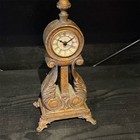 Antique Art Nouveau Bronze Mantel Clock With Ornate Design