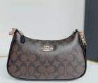 New Coach Ca548 Women   s Teri Shoulder Bag In Signature Canvas Gold brown Black