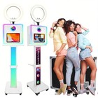 Ipad Photo Booth Stand With Detachable Printer Cabinet Selfie Station For Party