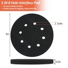 Mkobon 4 Pack 5 Inch 8 Holes Foam Sanding Pads  Soft Density Interface Pad     