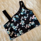 Pink Victorias Secret Sports Bra Black Floral Shoulder Strap Womans Size Medium