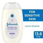 Johnson s Sensitive Care Face And Body Baby Lotion Cream  Lightly Scented 2 Pack