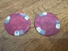 Vintage Slots-a-fun Las Vegas  5 Casino Chips Poker Tokens Lot Of 2 Obsolete