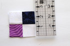 Lot Of 10 Cotton Fabric Mini 4-patch Quilt Squares 2 5  Blocks Multicolor White
