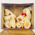 1982 Steiff Teddy Bear Collector s Edition White Mohair Bear Family Of 5 Og Box