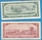 Two 1954 Bank Of Canada Note  1   2 Ottawa  beattie rasminsky   4422255  2975984