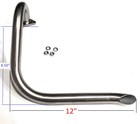 Mini Bike Custom Exhaust Header Pipe For Predator 212cc   Honda Gx200 