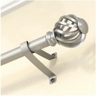 Mainstays Twist Cage Single Curtain Rod Set - 3 4  Satin Nickel  30 - 84  Wide