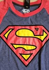 New Youth 2xl 18 Superman Long Sleeve T-shirt Blue Red Yellow