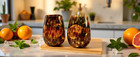 Tortoise Shell Stemless Wine   Water Glass Set Of 4     16 91 Oz Borosilicate