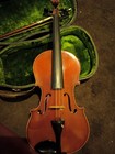 Vintage Violin 4 4 Full Size With Bow   Green Velvet Hard Case Project
