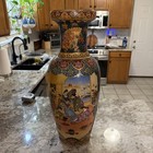 Exquisite And Large Satsuma Vase Japanese Culture Geishas 24-1 4   