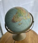 Rare Vintage Replogle Land And Sea Relief Globe 12  Double Axis   Ussr 1960s 70s