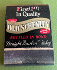 Old Schenley Straight Bourbon Whiskey Vintage Matchbook  Full  Unstruck  Nice   