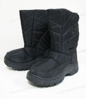 Boy s Winter Boots Snow Ski Nylon Warm Fur Lined Black Childrens Youth Size 4-8