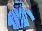 Girls Mackage Lee Lee Blue Hooded Zip Down Parka Coat Mid-length Size 6
