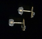 14k 10mm Fine Solid Yellow Gold Round Clear Crystal Cz Heart Stud Earrings  cz