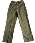 Vintage Bsa Boy Scouts Official Olive Green Uniform Pants Youth Waist 25 Belt Go
