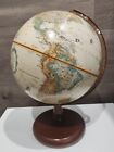 Vintage Replogle 9  Globe World Classic Series With Wood Stand Made In The Usa