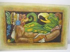 Felipe Islas Mexican Embossed Oil Painting Signed   Unframed  16  X 24 