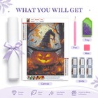 Halloween Pumpkin Diamond Art Kit 12 X 16 Inch 5d Craft