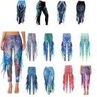 Woman Trousers Workout Yoga Leggings Sparkle Pants Slim Fit Activewear Gym