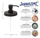 Wide Mouth Black Mason Jar Soap Dispenser Lids - Two Pack For All Canning Jars