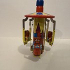 Retro Tin Litho Carousel Bears Go Round  Top Section Only  Part Or Repair B1