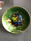 Vintage Kareka Enamel On Copper Trinket Dish Drip Glaze Mcm Mid Century 4 3 4   