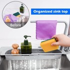 Telescopic Kitchen Over Sink Organizer With Towel Hanger  Expandable Slim Drain