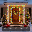 Multicolor Solar String Lights 144ft  400 Leds  8 Modes  Waterproof Decor