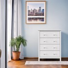 Dresser For Bedroom With 4 Deep Storage Drawers Solid Wood