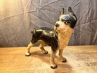 Vintage Cast Iron Boston Terrier Coin Bank - Antique Original - Dog - Doorstop