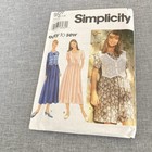 Simplicity 9597 Pattern Dress Vest High Waist Modest Casual Vintage 90s L Xl