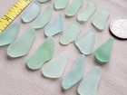 Genuine Beach Sea Glass Surf Tumbled Seafoam Lt Green Foam Long Shape Frosted V1