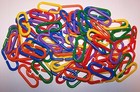 100 Plastic C-clips Hooks Chain Links Sugar Glider Rat Parrot Bird Toy Parts Fs