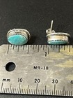 Nwt Navajo Native American Turquoise Post Earring 925 Sterling Silver