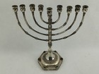 Judaica Small Hanukkah Menorah Rare Vintage Israel Made Silver 925