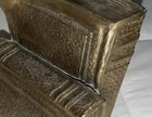  Vtg Brass Metal Bookends Hand Cast Books Philadelphia Manufacturing Co  17b Usa