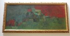 Vintage Mid Century Cubist Cubism Abstract Painting  Expressionism Mystery Art